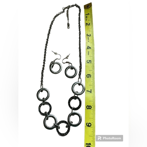 Modern day Madonna, silver necklace, and earring set - Picture 3 of 7